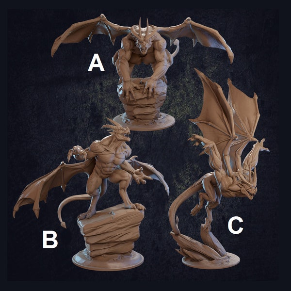Gargoyle Statue in 3 Posen | Dragon Trappers Lodge