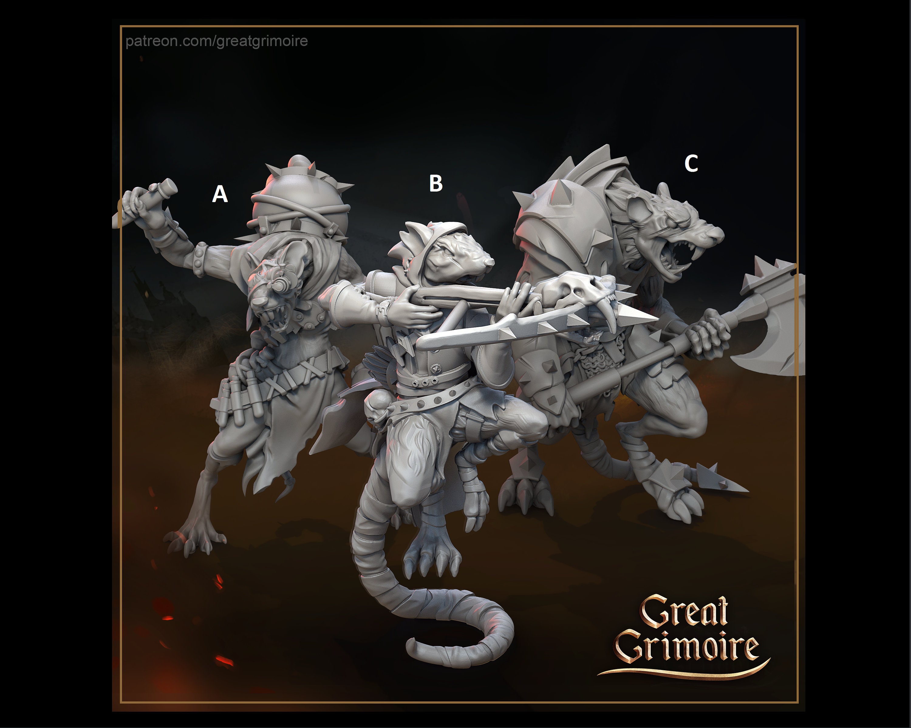 Warriors of the Rat Army From Great Grimoire 3D Model - Etsy