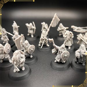 Medbury Miniatures 3D-geprinte dwergen | 28 mm miniaturen voor MESBG, LOTR, Dungeons and Dragons en andere tafelspellen