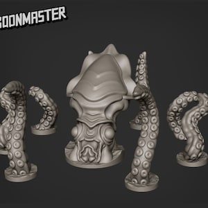 Miniatura de polvo por Goonmaster | Modelo 3D | Mesa | Masmorras e Dragões | DnD | mar | Oceano | Monstros | Polvo | costa