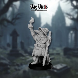 Kenku Necromancer with shovel from Vae Victis | 3D Model | Tabletop Miniature | DnD | Frostgrave | Plague doctor | Alchemist | Potion