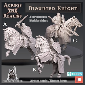 Mounted Knight | Modular Miniature for DnD and Tabletop | Across the Realms