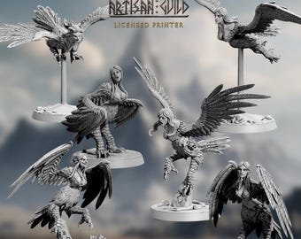 Malevolent Harpy | 28 mm Siren Greek Mythology for DnD and Tabletop | Artisan Guild