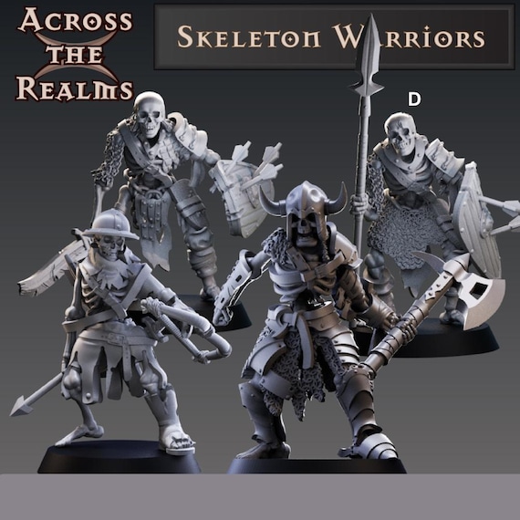 ARMORED SKELETONS From Across the Realms | 3D Print | Tabletop