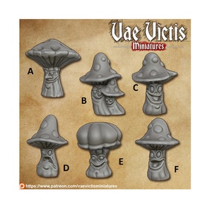 Magische Pilze von Vae Victis | 3D Modell | Tabletop Miniatur | DnD | Zauberwald | Verzauberter Wald | Wald der Feen | Märchenwald