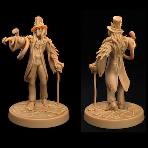 Voodoo Priest with Tophat and Snake | Swamp Miniature for DnD and Tabletop | Dragon Trappers Lodge