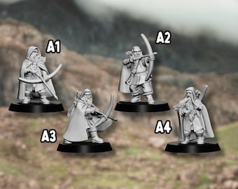 Medbury Miniatures Dwarf Rangers 3D Printed | 28mm Miniatures for MESBG, LOTR, Dungeons and Dragons and other tabletop games