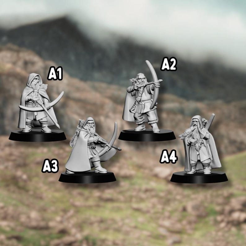 Medbury Miniatures Dwarf Rangers 3D Printed | 28mm Miniatures for MESBG ...