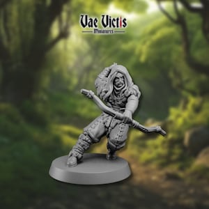 Hooded Ranger with Bow and Hide Armor | Vae Victis