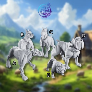 Pack van honden miniatuur voor DnD en Fantasy tafelblad | Cast en speel