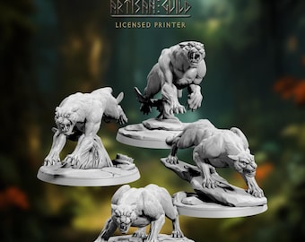 Wild Panthers | 28mm Jungle Encounter Wildlife Forest Miniature for DnD and Tabletop Games | Artisan Guild