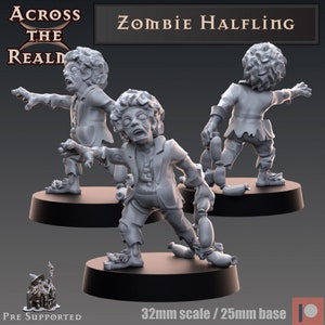 Untoter Halbling von Across the Realms | 3D Modell | Tabletop Miniatur | DnD | Zombie | Nekromant