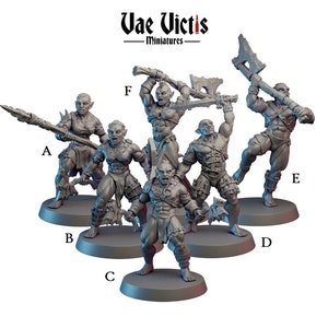 Wild Orc Warriors | Semi-Orc Clan Tribe Miniatuur voor DnD en Fantasy Tabletop | Vae Victis