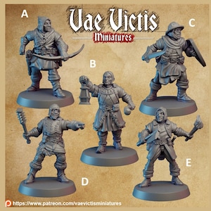 Modulare Söldner oder Banditen Bande von Vae Victis | 3D Modell | Tabletop Miniatur | DnD | Frostgrave | Warband | Schläger