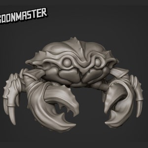 Crab Miniature from Goonmaster | 3D Model | Tabletop | Dungeons and Dragons | DnD | Ocean | Sea Monster | Giant Cancer | Coast