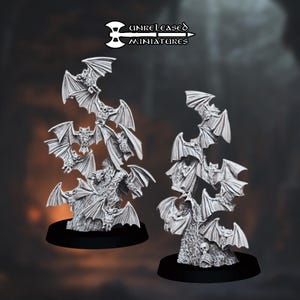 Bat Swarm Vampire Bats | Bat Swarm 28 mm 3D Printing Miniatures DnD Tabletop MESBG | Unreleased Miniatures