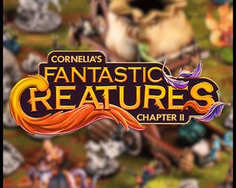 Cornelia's Fantastic Creatures by Cast n Play - 28 mm Magical Companions Dragon Unicorn Owlbear Miniatures for DnD and Fantasy Tabletop