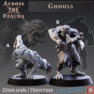 HUNGRY UNDEAD GHOUL from Across the Realms | 3D Print | Tabletop | Rpg | Undead | Graveyard