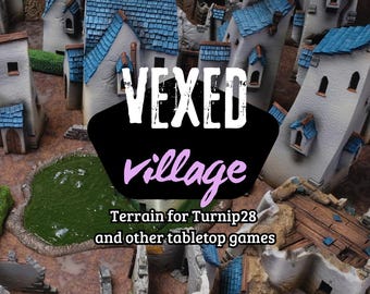 The Vexed Village Crooked Houses Turnip28 Terrain | 28 mm Buildings for DnD and Tabletop | Jolly Lark