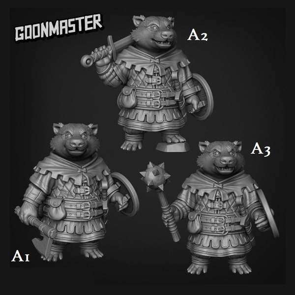 Badger Warrior und Ranger | Humanoid Animalfolk for DnD and Fantasy Tabletop | Goon Master Games