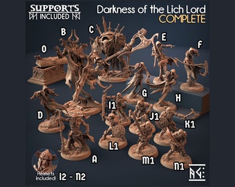 Darkness of the Lich Lord | Undead Viking Miniatures for Dnd and Tabletop | Artisan Guild