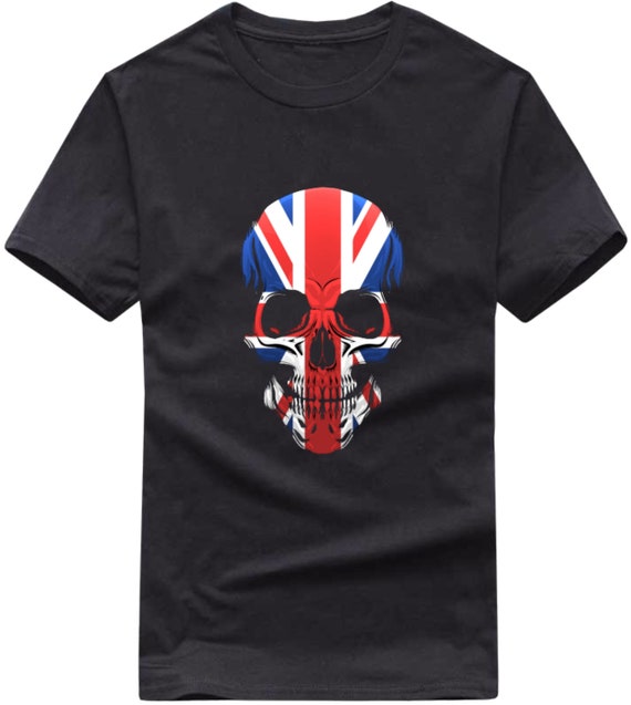 British Flag Skull T Shirt England UK Union Jack London Punk - Etsy UK