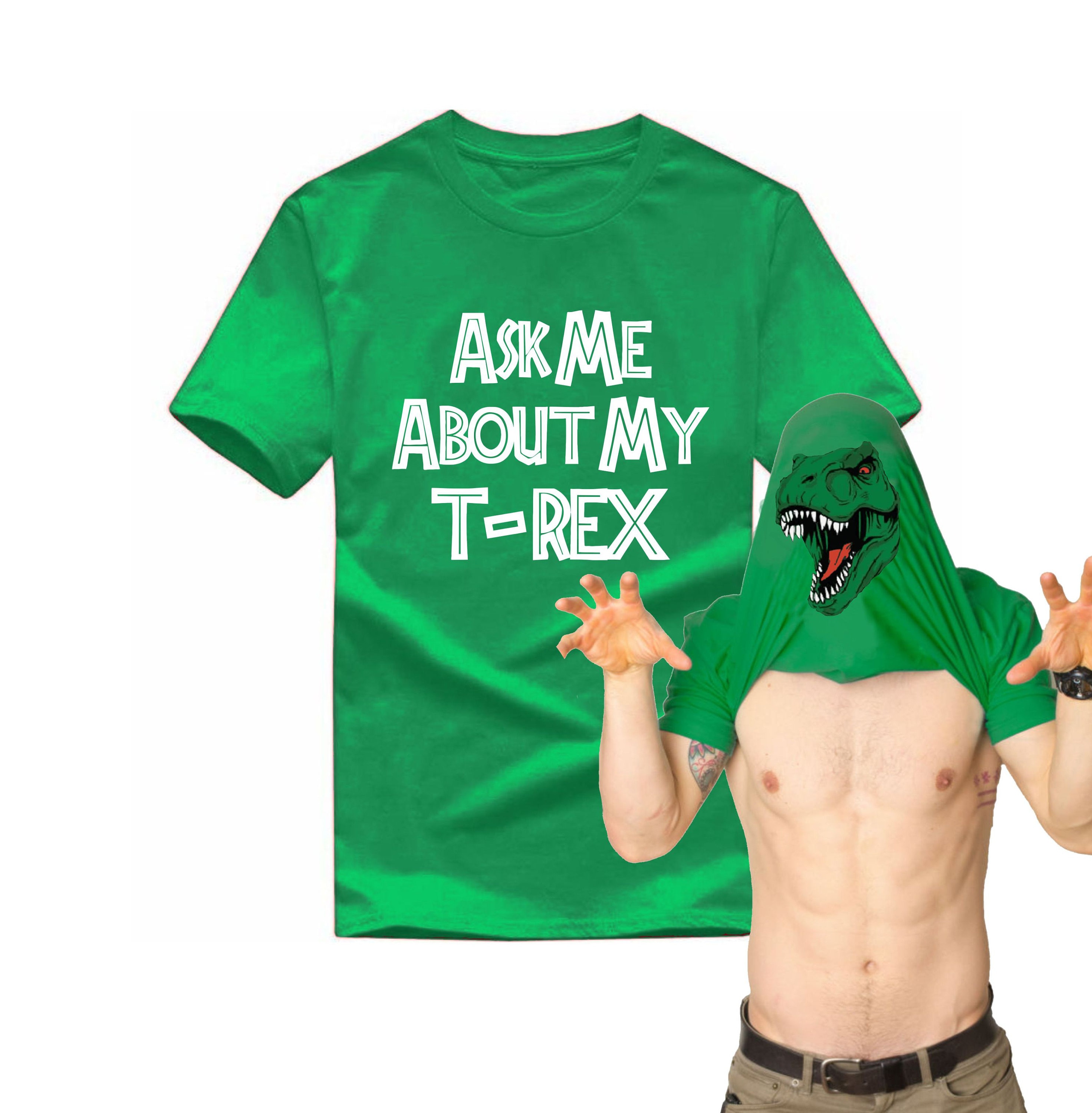 Ask Me About My T-rex T-shirt Funny Dinosaur Gift Joke -
