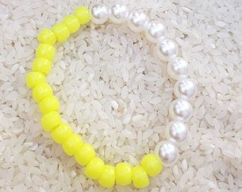 Neon Beads and pearl beads