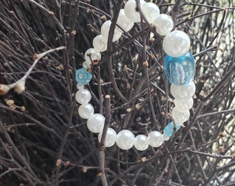 Pearl and Blue For You Bracelet