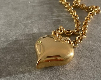 ARGENTO 925 PLACCATO IN ORO ROSA 18 Kt - Catenina Popcorn Con Cuore Bo – 333HOPE333 - Foto 8