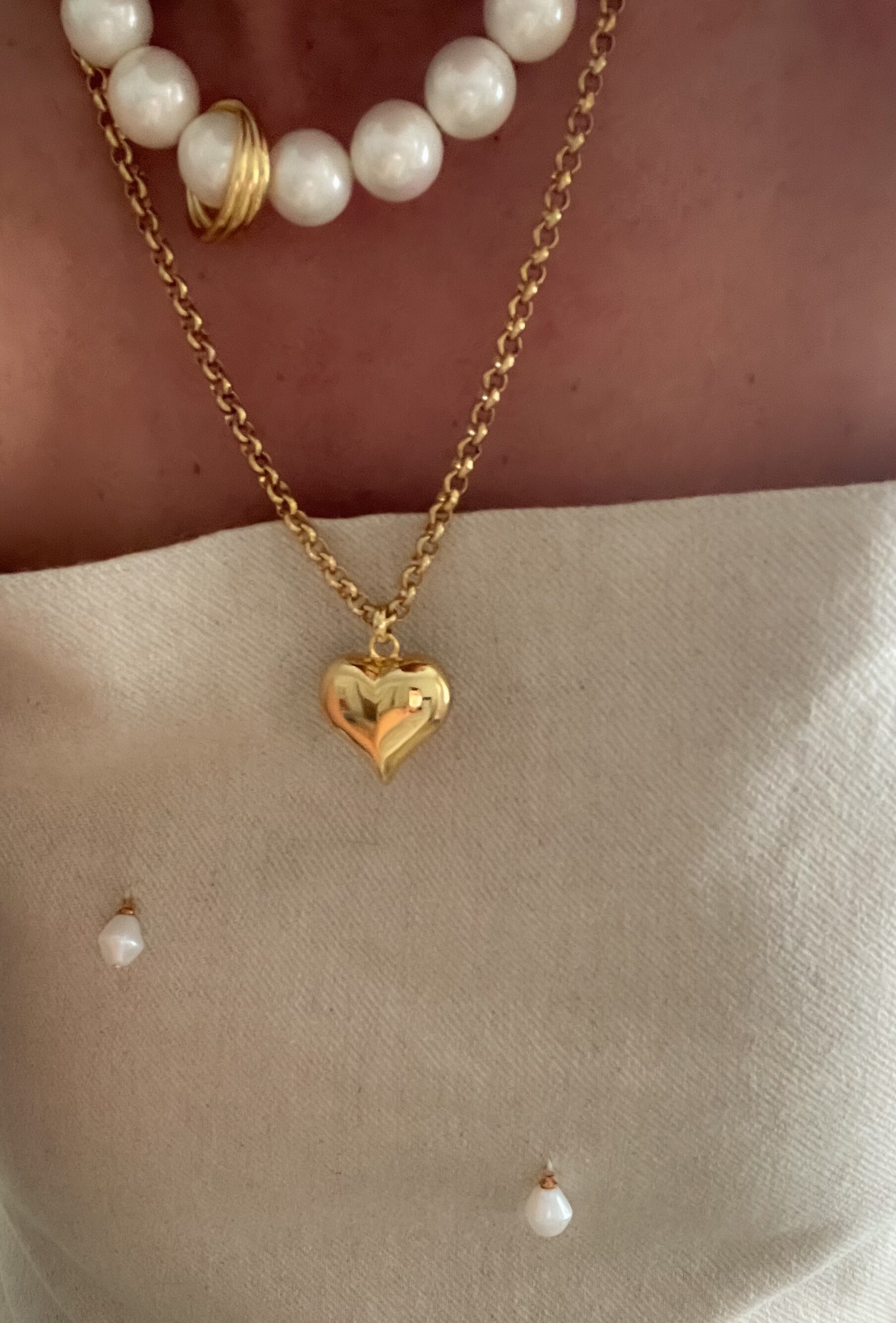 ARGENTO 925 PLACCATO IN ORO ROSA 18 Kt - Catenina Popcorn Con Cuore Bo – 333HOPE333 - Foto 6