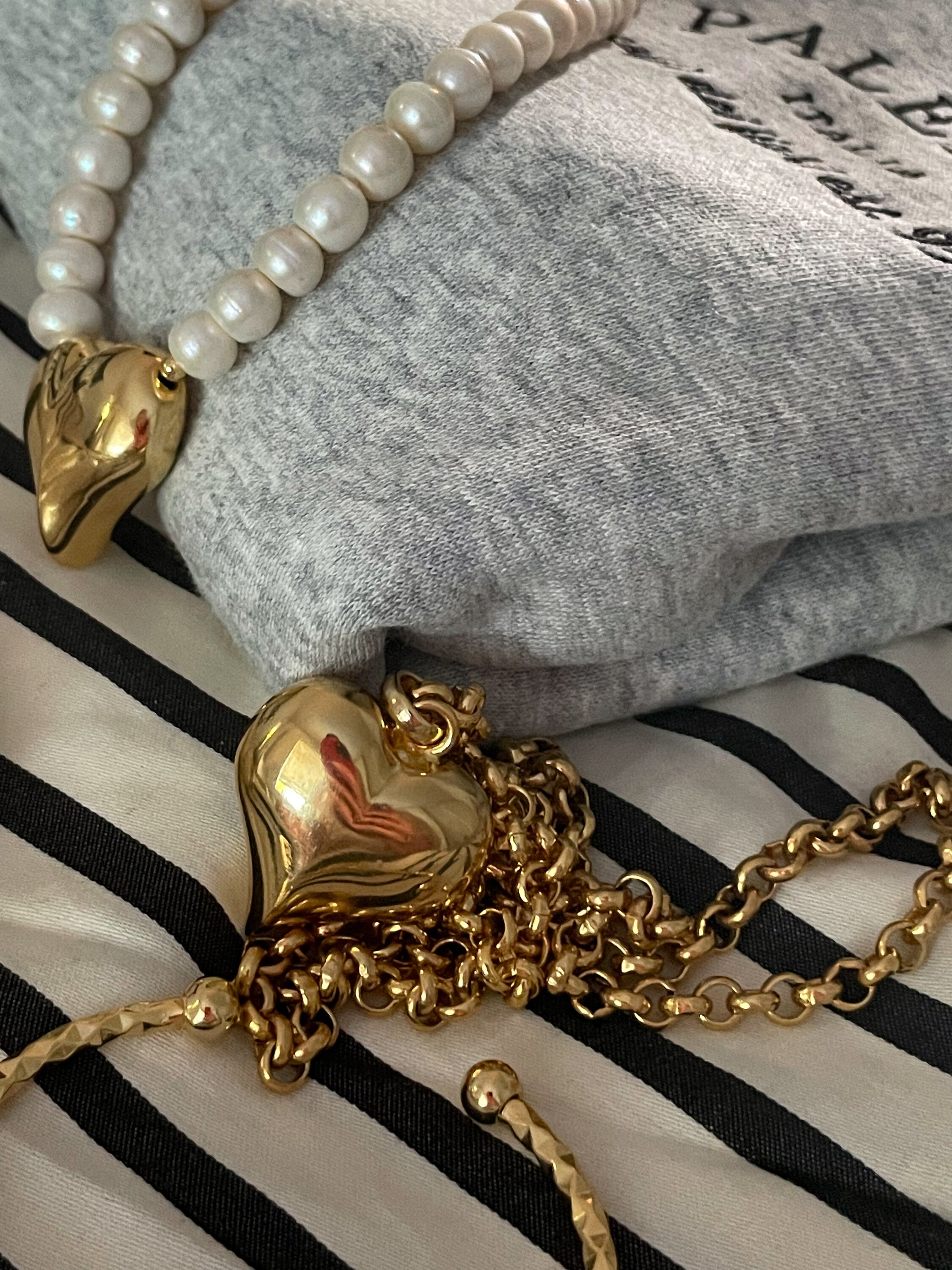 Collana Donna Con Ciondolo Cuore - Acciaio Inox Placcato Oro 18kt, Catena Scorrevole