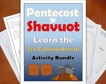 Pentecost-Shavuot | Learn the Ten Commandments Bible Study Activity Bundle