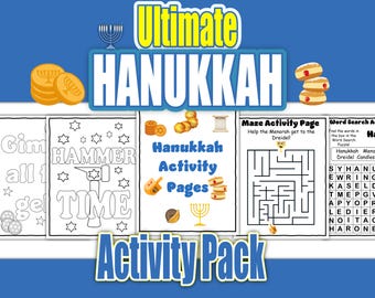 Hanukkah Activity Pack | Coloring Pages, Story, Maze (PDF)