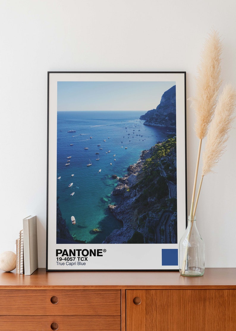 PANTONE Capri Blue Color Palette Shade Printable Digital Etsy Hong Kong