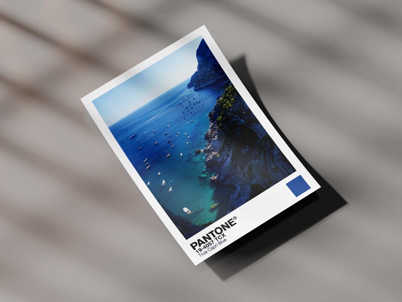 PANTONE Capri Blue Color Palette Shade Printable Digital Etsy Hong Kong