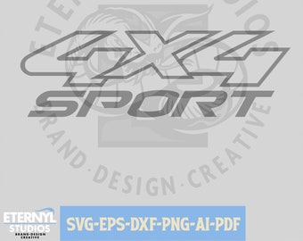 4x4 Sport Off Road Truck Decal, Vector Cut File (Digital Download)