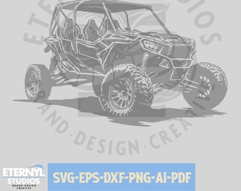 Off-Road UTV Vector Art: 4x4 SVG, PNG (Digital Download)