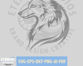 Svg File Timberwolf Timber Wolf #4 Svg, Wolf Svg, Forest Animals Svg, Timber Wolf Dxf ...