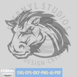 Mustang Mascot SVG PNG, Mustangs, School Mascot, Football Mascot, Sports Mascot, Stallion, Mustang Digital Download SVG, Vector, Cricut