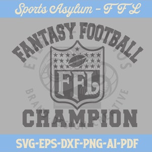 Fantasy Football Champion - Fussball SVG, Vektor, Digital Download, Fantasy League, Plotterdatei für Cricket, Fantasy Champion, FFL SVG