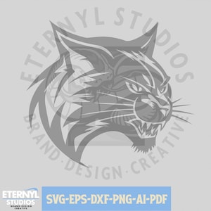 Wildcats SVG PNG, Wildcat Mascot, Bobcats, Bobcat Logo, Wildcat clipart, School Mascot, Sports Mascot, Cut-files, Instant Download, Vector