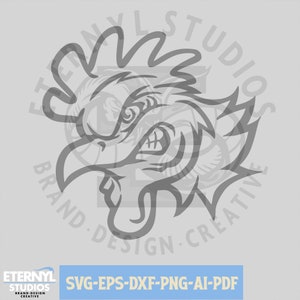 Gamecocks Mascot svg, png, Fighting Roosters, Gamecocks, Hell-Kite, School Mascot, Team Mascot, Sports Mascot, Instant Download, Vector