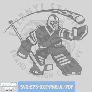 Hockey Goalie SVG, Hockey Stick svg, Hockey svg, Ice Hockey SVG, Goalie Clipart, Ice Hockey Mascot, Digital Download svg