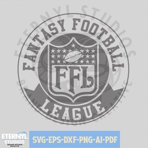 ファンタジー フットボール リーグ B - フットボール SVG、ベクター、デジタル ダウンロード、ファンタジー リーグ、png、dxf、ファンタジー リーグ、FFL SVG、レーザー