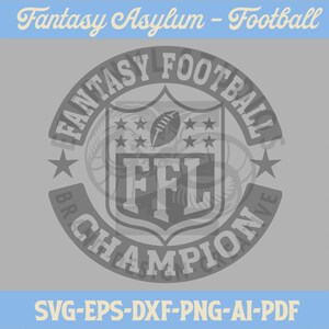 Fantasy Football Champion F - Football SVG, Vektor, Digital Download, Fantasy League, Cut Dateien für Cricket, Fantasy Champ, FFL SVG, Laser