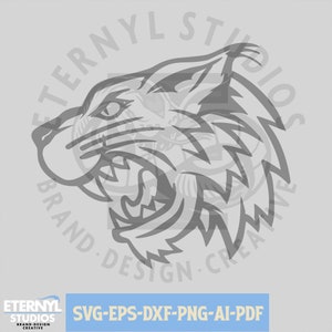 Maskotka Wildcats SVG PNG, Bobcats, Maskotka szkolna, Maskotka piłkarska, Maskotka sportowa, Maskotka sportowa z kreskówek, natychmiastowe pobieranie SVG, Wektor, Cricut