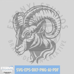 Rams Mascot SVG PNG, Fighting Rams Mascot, School Mascot, Football Mascot, Sports Mascot, Rams, Digital Download SVG, Vector, Cricut