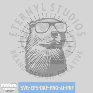 Groundhog Day Logo SVG - Vector File for T-Shirts, Decals, and Prints - Cricut, Silhouette Digital Download, Woodchuck art