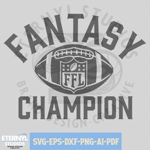 Fantasy Football Champion K - Futebol SVG, PNG, vetor, download digital, Fantasy League, arquivos cortados para críquete, Fantasy Champ, FFL, Laser